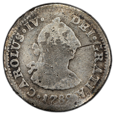 Mexico 1789 Half Real Silver Coin KM #70