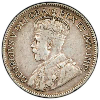 SOLD Canada 1936 Dot 25 Cents Quarter - Fine +