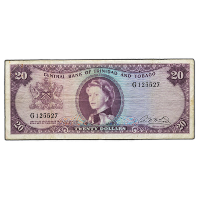 SOLD Trinidad and Tobago 1964 $20 Twenty Dollars Note P #29b