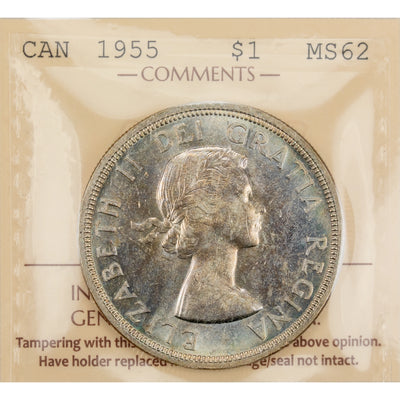 SOLD Canada 1955 Arnprior $1 Silver Dollar Coin - ICCS MS-62