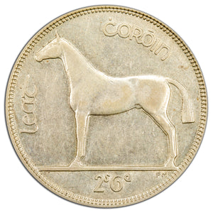 Ireland 1934 1/2 Half Crown Silver Coin - EF