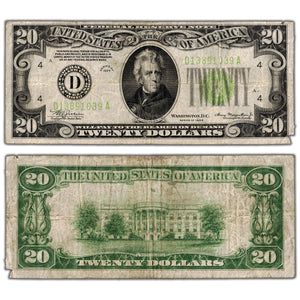 United States 1934 $20 Cleveland Federal Reserve Note - Damaged