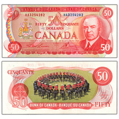$50 1975 Bank of Canada Note Lawson-Bouey HA Prefix BC-51a - Choice UNC