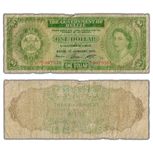 Belize 1976 $1 One Dollar Note P #33c - Filler