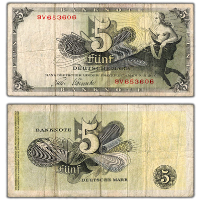 Germany 1948 5 Five Mark Note P #13i - Circulated