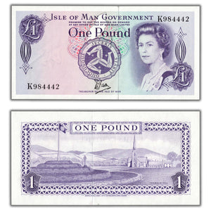 SOLD Isle of Man ND (1979) 1 One Pound Note P #34 - UNC
