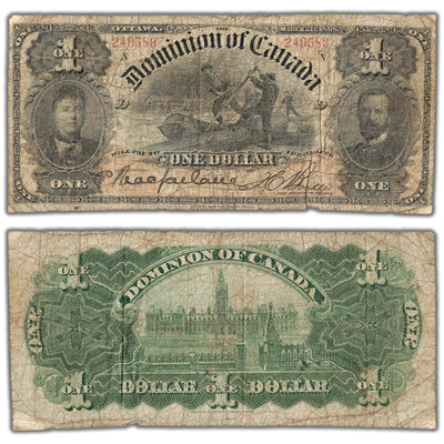SOLD $1 1898 Dominion of Canada Note Outward ONE's Series N DC-13c