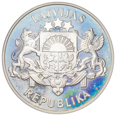 Latvia 1993 10 Late Silver Coin KM #19 - Proof Strike