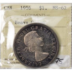 SOLD Canada 1956 $1 Silver Dollar Coin - ICCS MS-62 HC
