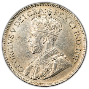 SOLD Canada 1936 25 Cents Quarter Silver Coin - EF-45