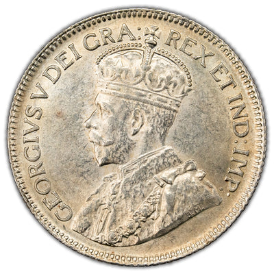 Canada 1936 25 Cents Quarter Silver Coin - EF-45