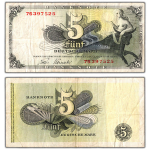 Germany 1948 5 Five Mark Note P #13i - VF