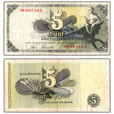 Germany 1948 5 Five Mark Note P #13i - VF