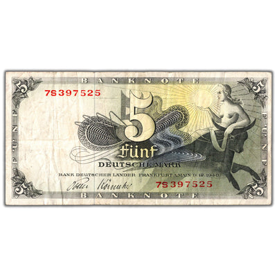 Germany 1948 5 Five Mark Note P #13i - VF