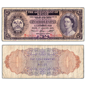 Belize 1976 $2 Two Dollars Note P #34c