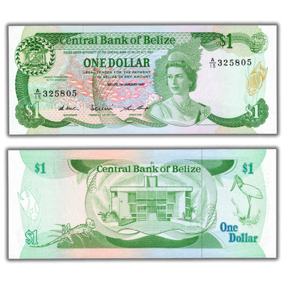 Belize 1987 $1 One Dollar P #46c - Choice UNC