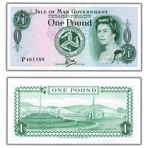 SOLD Isle of Man ND (1983) 1 One Pound Note P #38 - AU/UNC