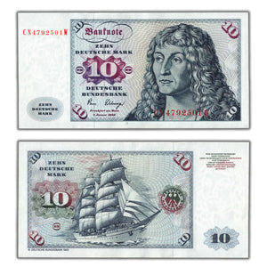 SOLD Germany Federal Republic 1980 10 Mark Note P #31c - AU+