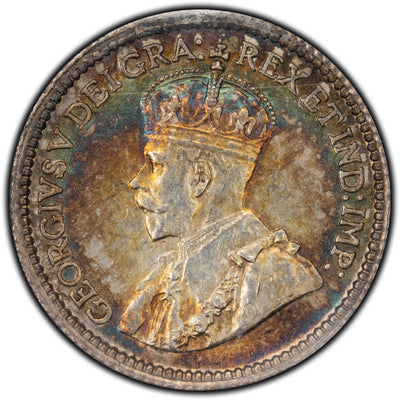 SOLD Canada 1915 5 Cents Silver Coin - ICCS MS-64 Toned