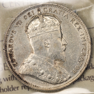SOLD Canada 1902-H 25 Cents Quarter Silver Coin - EF-45