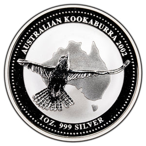 SOLD Australia 2002 $5 1oz .999 Fine Silver Kookaburra - In Capsule