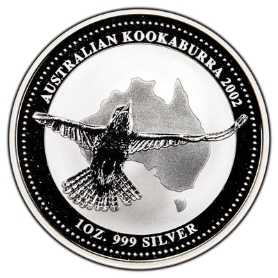 SOLD Australia 2002 $5 1oz .999 Fine Silver Kookaburra - In Capsule