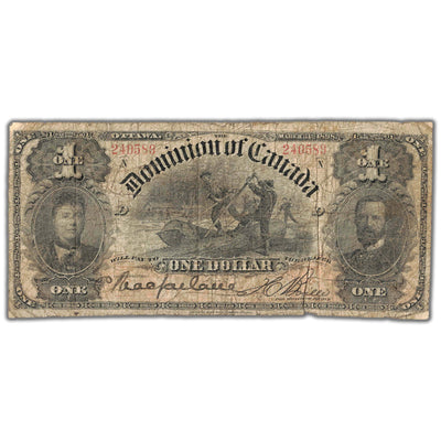 SOLD $1 1898 Dominion of Canada Note Outward ONE's Series N DC-13c