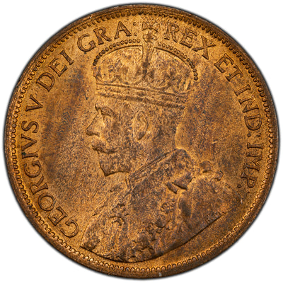 Canada 1914 1 Large Cent Coin - MS-62