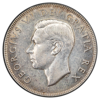 SOLD Canada 1948 50 Cents Half Dollar Silver Coin - Extra Fine