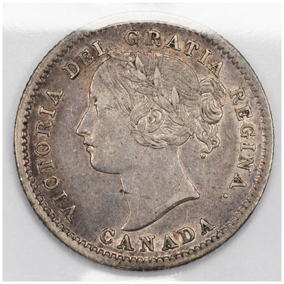 SOLD Canada 1858 10 Cents Dime Silver Coin - ICCS EF-40