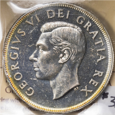 SOLD Canada 1948 $1 Silver Dollar Coin - Key Date - ICCS MS-62 Premium Example