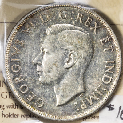 SOLD Canada 1947 Blunt 7 $1 Silver Dollar Coin - ICCS VF-30