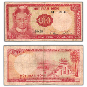 SOLD Vietnam South 1966 100 Dong Note P #19b