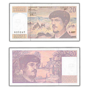SOLD France 1992 20 Twenty Francs Note P #151f - Uncirculated