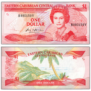 East Caribbean States ND (1985-8) $1 One Dollar Note P #17v - Choice UNC