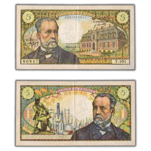 SOLD France 1969 5 Five Francs Note P #146b