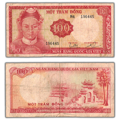 SOLD Vietnam South 1966 100 Dong Note P #19b