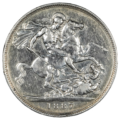 SOLD Great Britain 1887 Crown Silver Coin - Cleaned