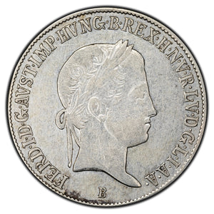 SOLD Hungary 1838-B 20 Krajczar Silver Coin KM #422 - Scarcer Year - Cleaned