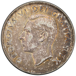 SOLD Canada 1948 50 Cents Half Dollar Silver Coin - Key Date - VF-20