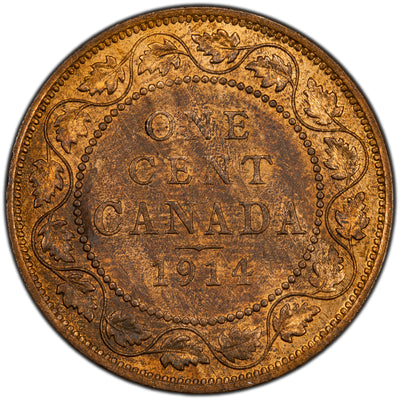 Canada 1914 1 Large Cent Coin - MS-62