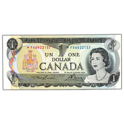 $1 1973 Bank of Canada Note *FV Replacement Prefix BC-46aA - Choice UNC