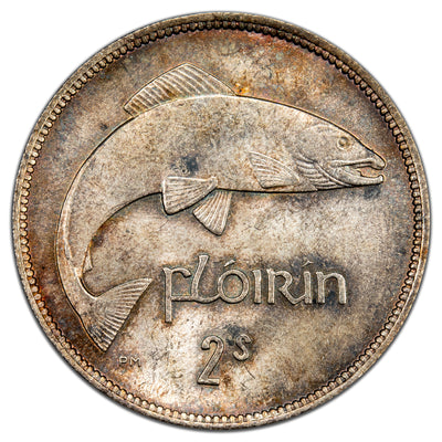 SOLD Ireland 1941 One Florin Silver Coin - Uncirculated