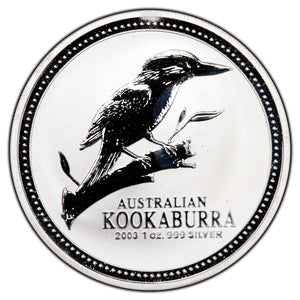 SOLD Australia 2003 $5 1oz .999 Fine Silver Kookaburra - In Capsule