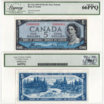 $5 1954 Bank of Canada Note Devil Face Low Serial #488 - Legacy Gem UNC-66 PPQ