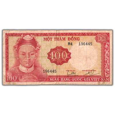 SOLD Vietnam South 1966 100 Dong Note P #19b