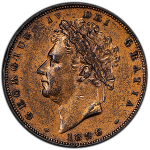 Great Britain 1826 Farthing Coin - Old Cleaning