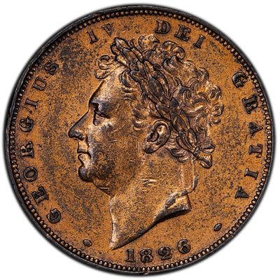 Great Britain 1826 Farthing Coin - Old Cleaning
