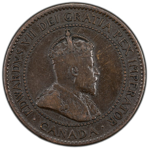 SOLD Canada 1907-H 1 Large Cent Coin - VG-10