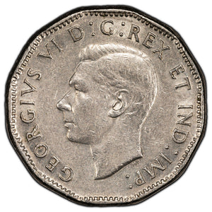 SOLD Canada 1947 Dot 5 Cents Nickel Coin - VF